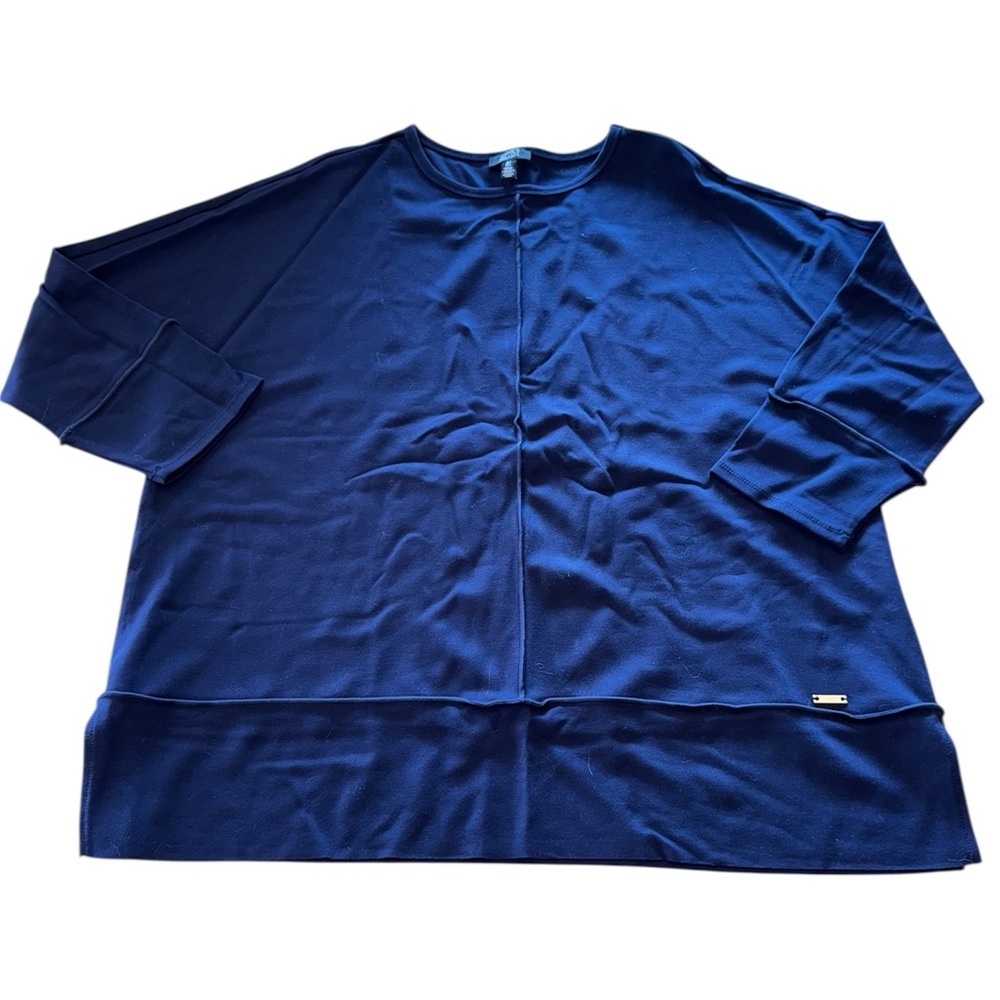 Jones New York Navy Long Sleeve Top L